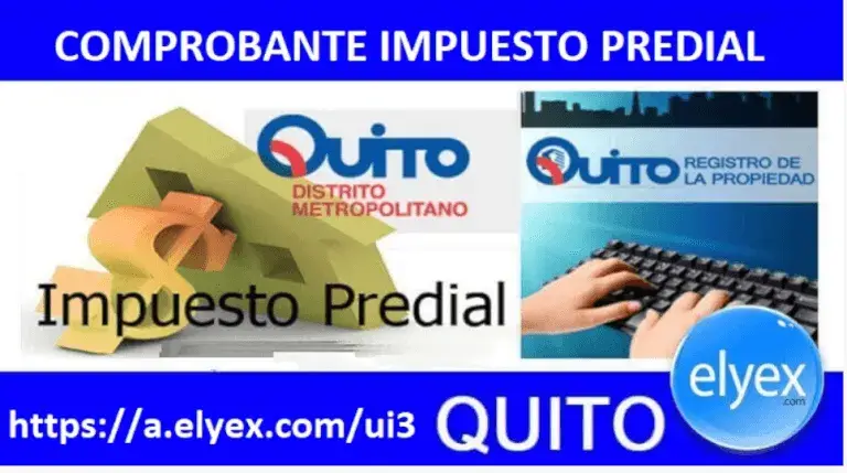 Comprobante de pago de impuesto predial de Quito