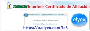 IESS Consulta Certificado de Afiliación IESS Seguro General Obligatorio Ecuador