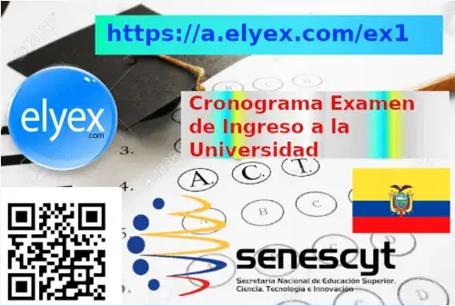 Cronograma Examen de Ingreso a la Universidad Senescyt Ecuador Fechas