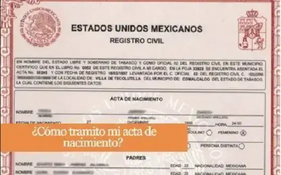 tramita certificado nacimiento mexico