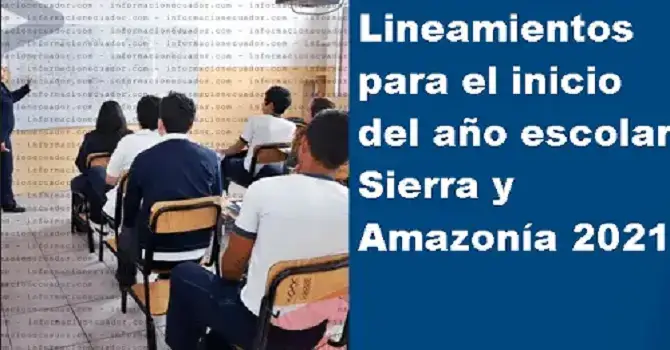 lineamientos inicio escolar sierra amazonia
