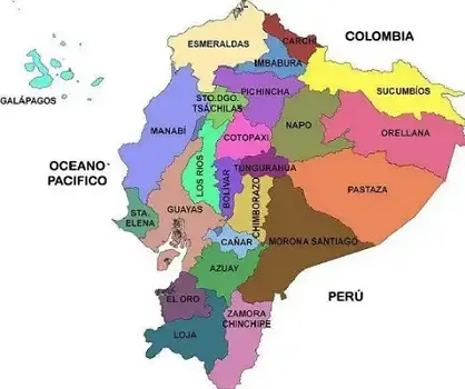 conocer mapa político ecuador