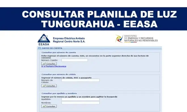 consultar planilla luz tungurahua
