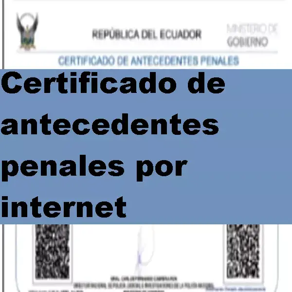 certificado antecedentes penales internet