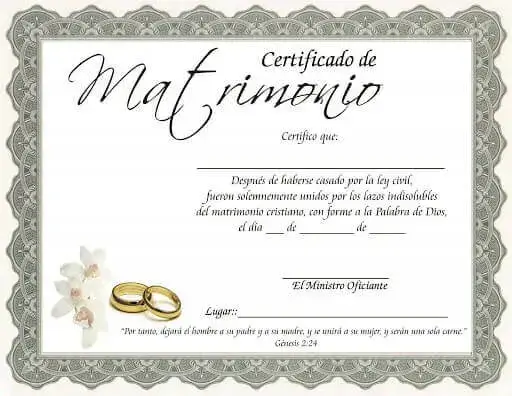 certificado matrimonio civil general