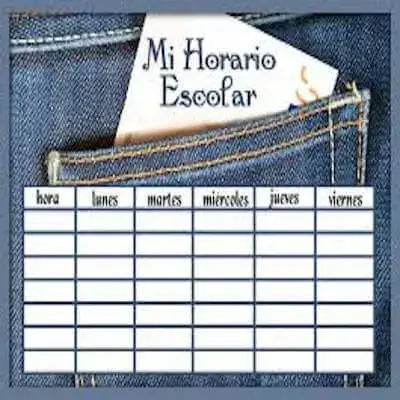 modelos horario escolar imprimar