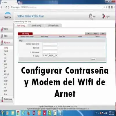 Configurar Contraseña y Modem del Wifi de Arnet