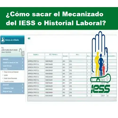 ¿Cómo sacar el Mecanizado del IESS o Historial Laboral?