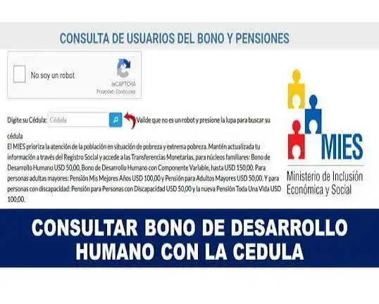 Bono de Desarrollo Humano Ecuador Consulta por Cédula