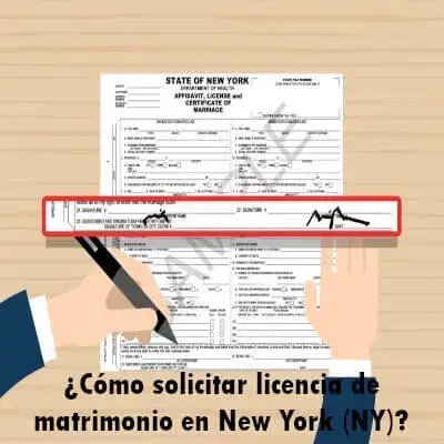 ¿Cómo solicitar licencia de matrimonio en New York (NY)?